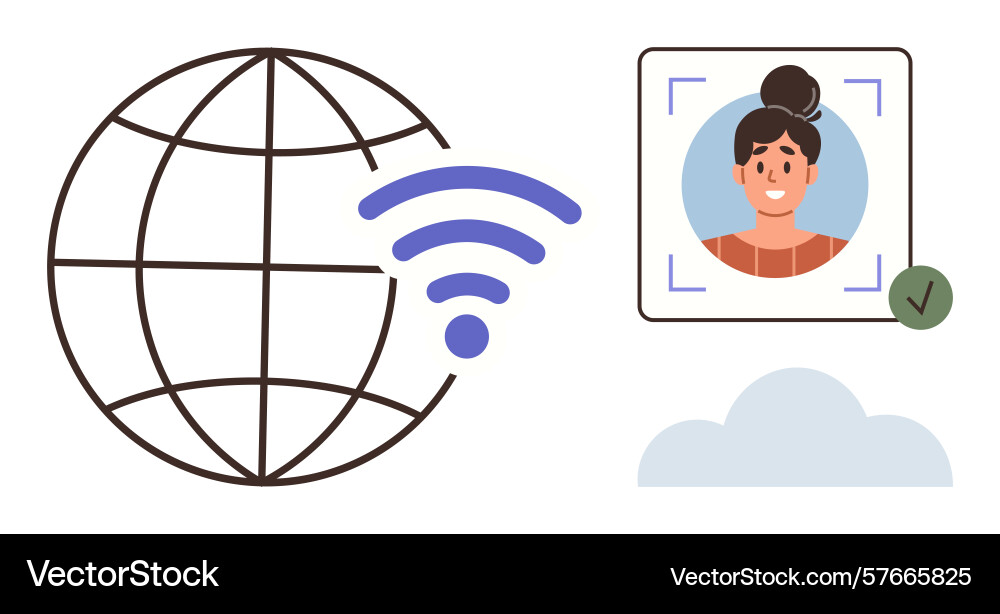 Global network access with user authentication vector image