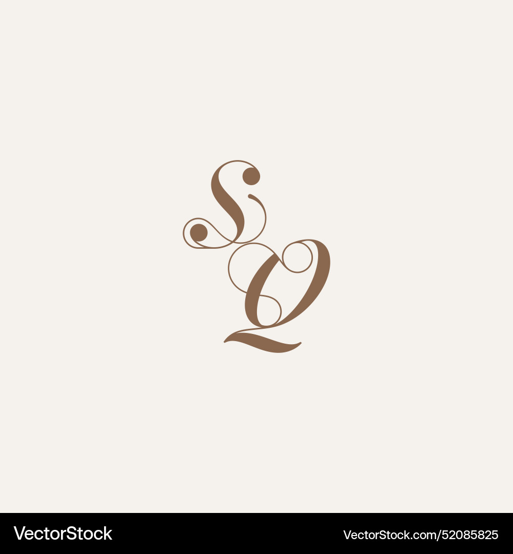 Initial monogram logo wedding concept design Vector Image
