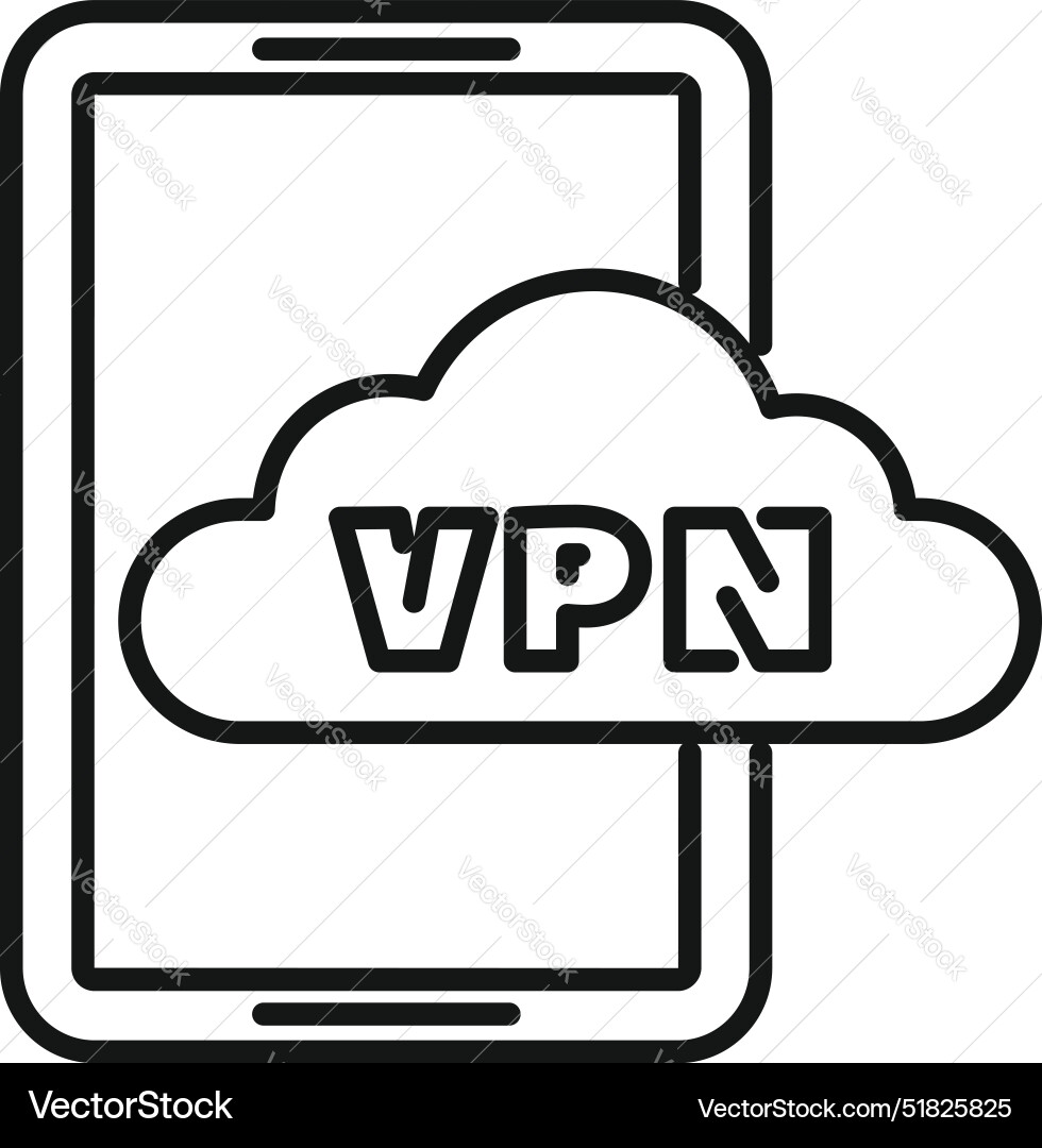 Mobile phone using vpn protecting data connection Mobile phone using vpn protecting data connection vector image