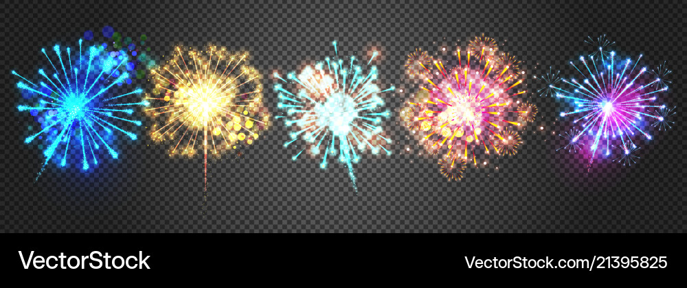 Sparkling Fireworks Display vector image