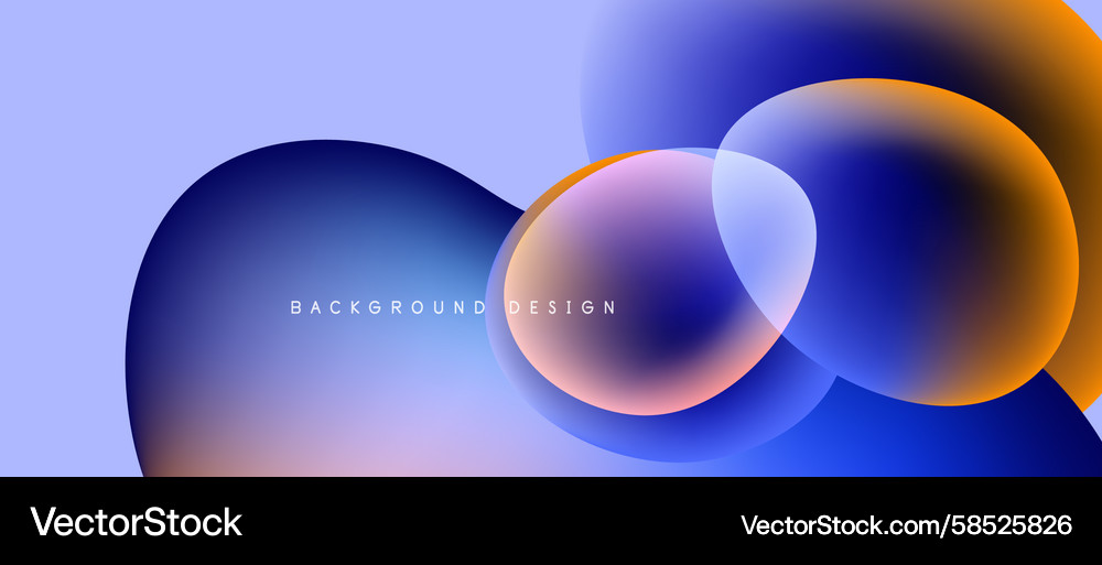 Abstract circles overlap creating vibrant Vector Image