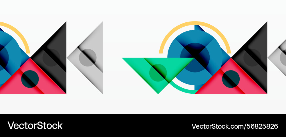Abstract geometric patterns repeat shapes overlap Abstract geometric patterns repeat shapes overlap vector image