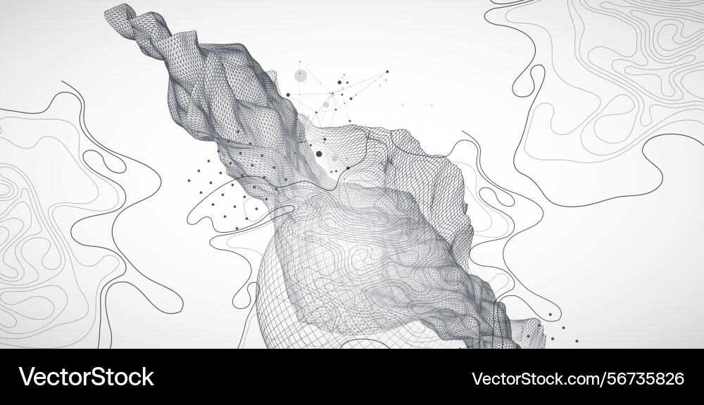Abstract wave is made in a frame style template Abstract wave is made in a frame style template vector image