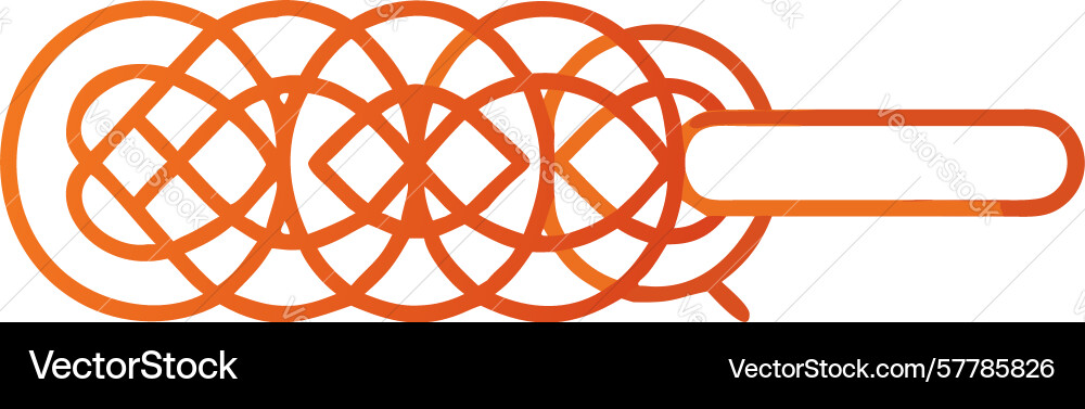 Complex problem search untangling icon design vector image