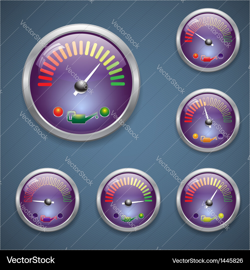 Engine Oil Sensor Display Vector Image