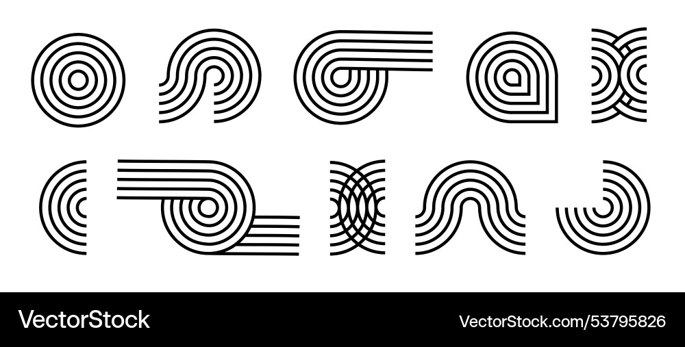 Line pattern abstract shapes geometric elements Line pattern abstract shapes geometric elements vector image