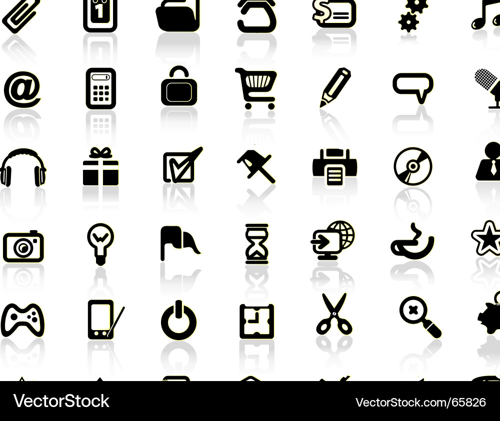 Modern Internet Icons Set Vector Image