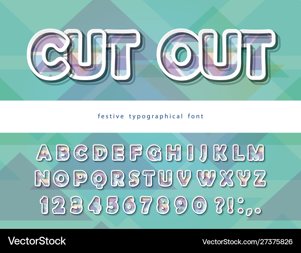 Moderne dynamische Schrift ausgeschnitten stilisierte 3d Buchstaben Moderne dynamische Schrift ausgeschnitten stilisierte 3d Buchstaben vektorbild