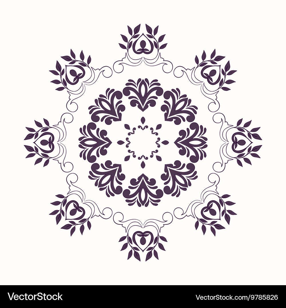 Ornate Mandala Dekoratives Element Vektorbild