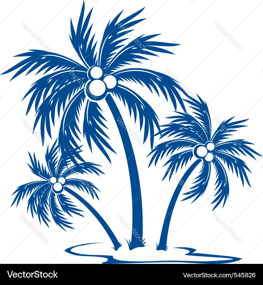 Palm trees Royalty Free Vector Image - VectorStock
