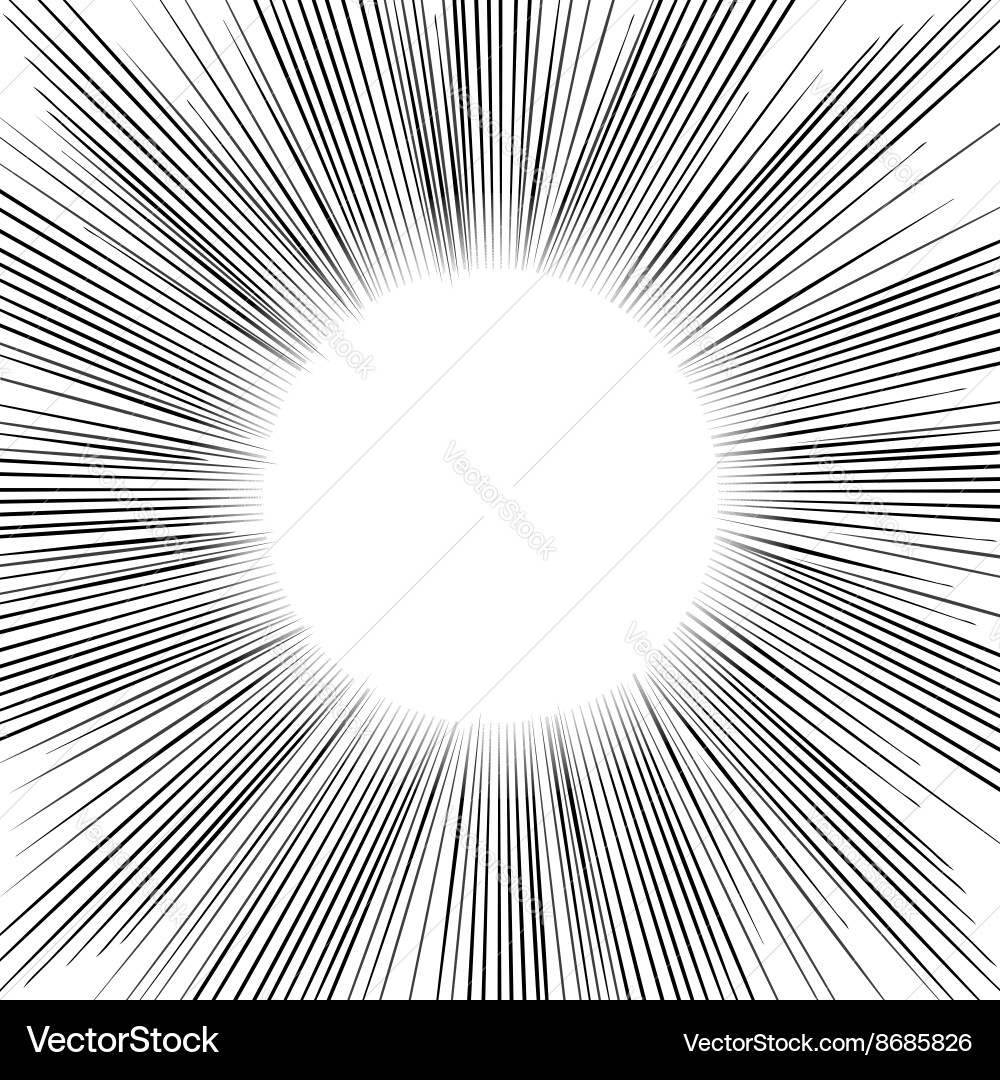 Radial Speed Lines - Action Effect vector image