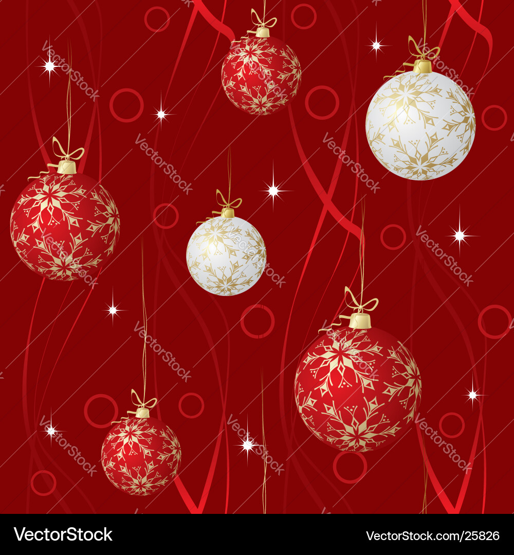 Red and White Sphere Pattern Vector Image