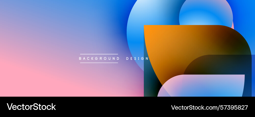 Abstract gradient background overlapping shapes Vector Image