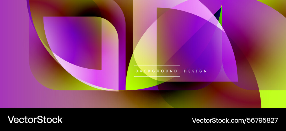 Abstract vibrant design overlapping shapes create vector image