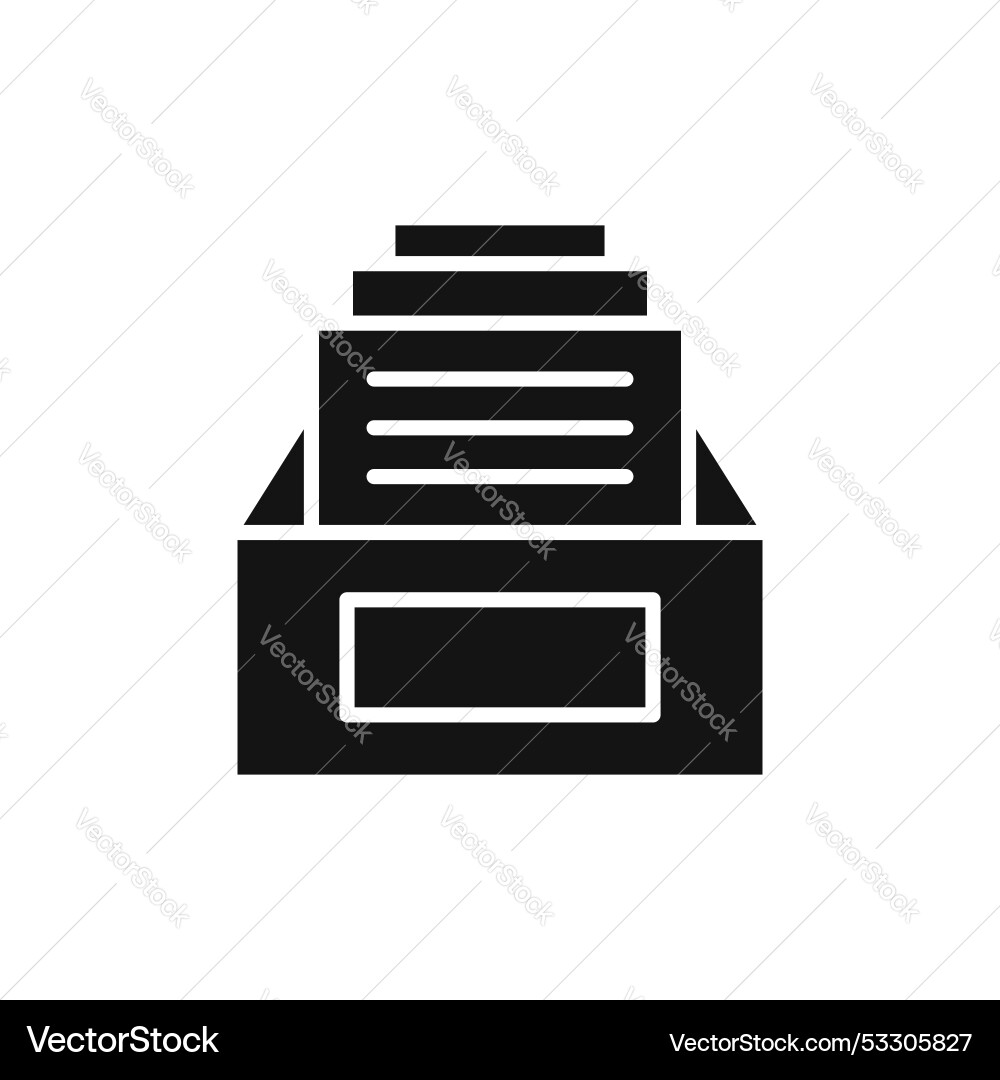 Archive icon set data file folder organize box Archive icon set data file folder organize box vector image