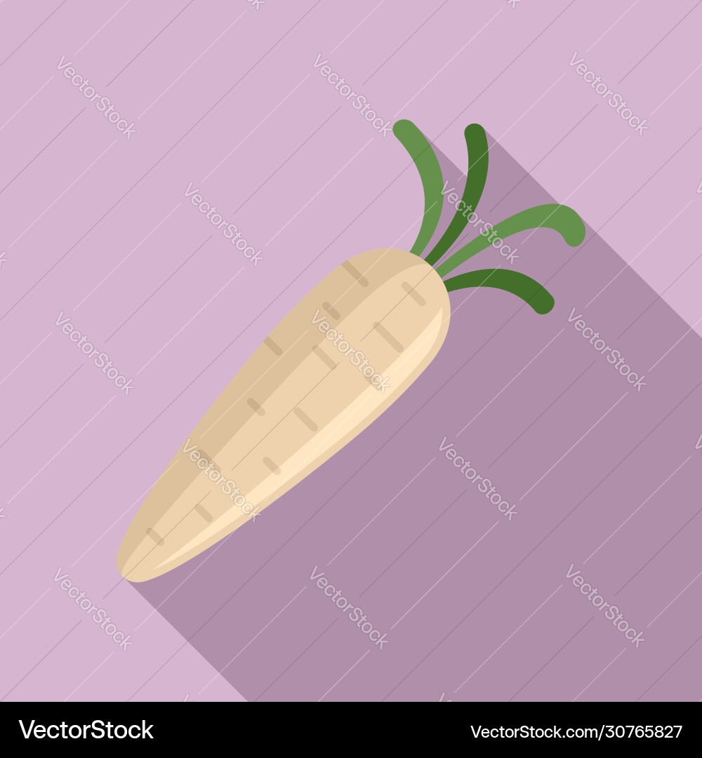 Botanical parsnip icon flat style Botanical parsnip icon flat style vector image
