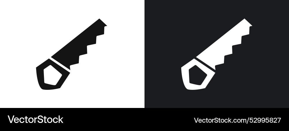 Hacksaw icon linear graphics set in black Hacksaw icon linear graphics set in black Vector Image
