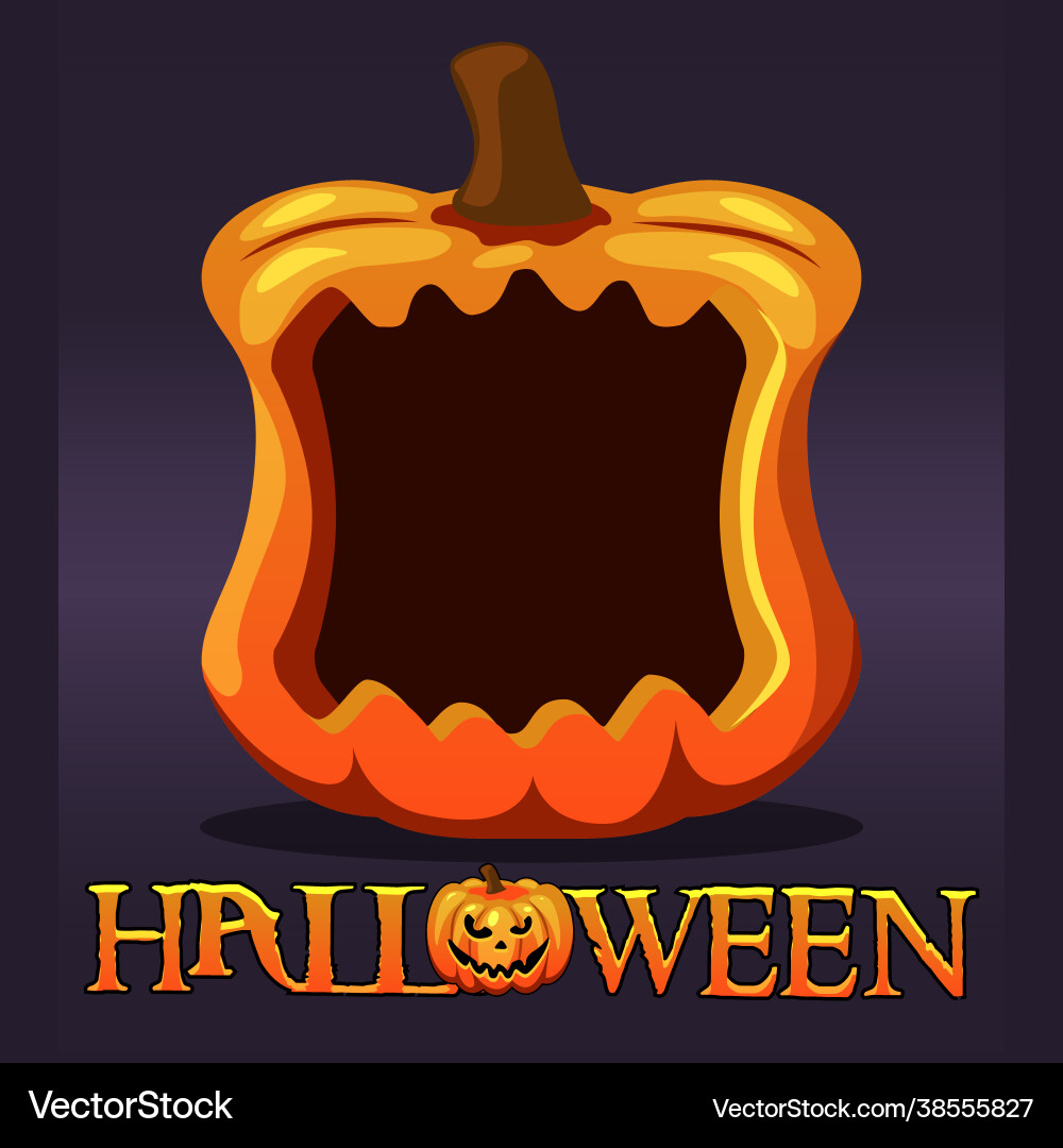 Halloween Kürbisrahmen Avatar leere Vorlage Halloween Kürbisrahmen Avatar leere Vorlage vektorbild