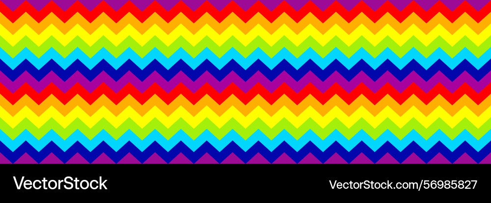 Horizontal zigzag rainbow texture for pattern vector image