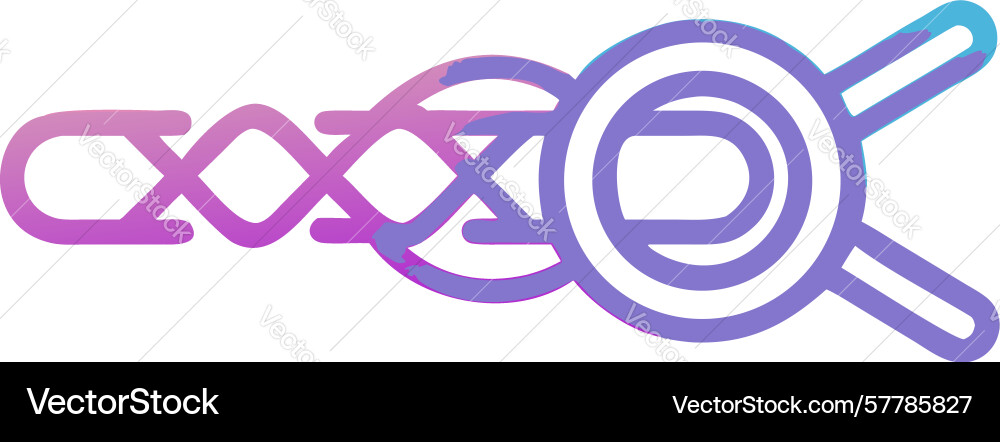 Interconnected data search security icon design vector image