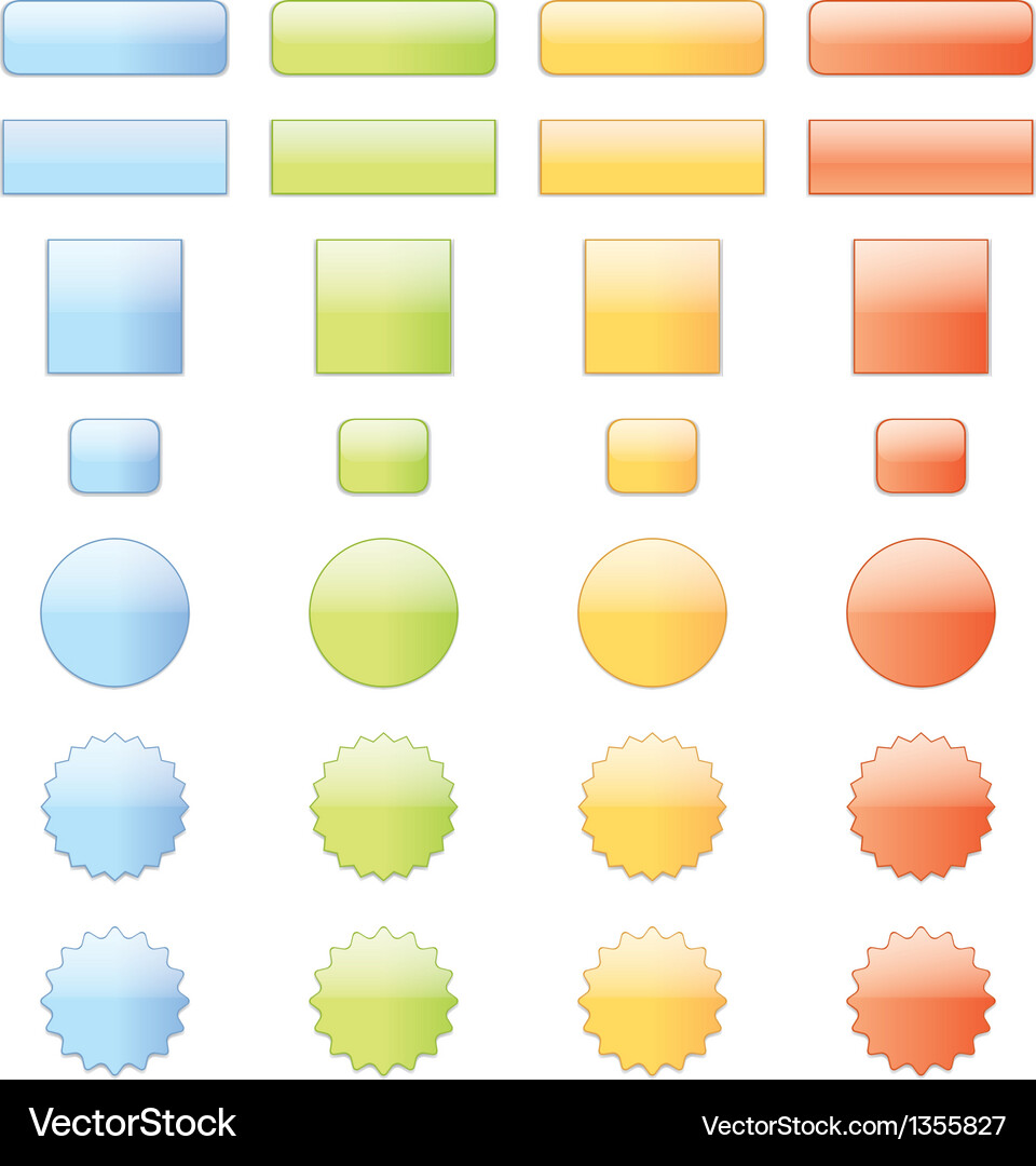 Shiny web elements Vector Image