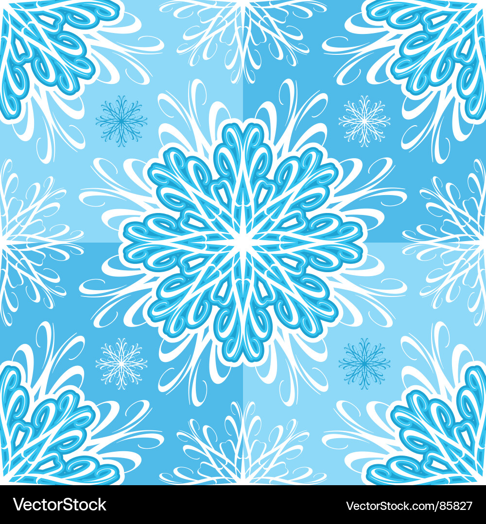 Snowflakes pattern vector image