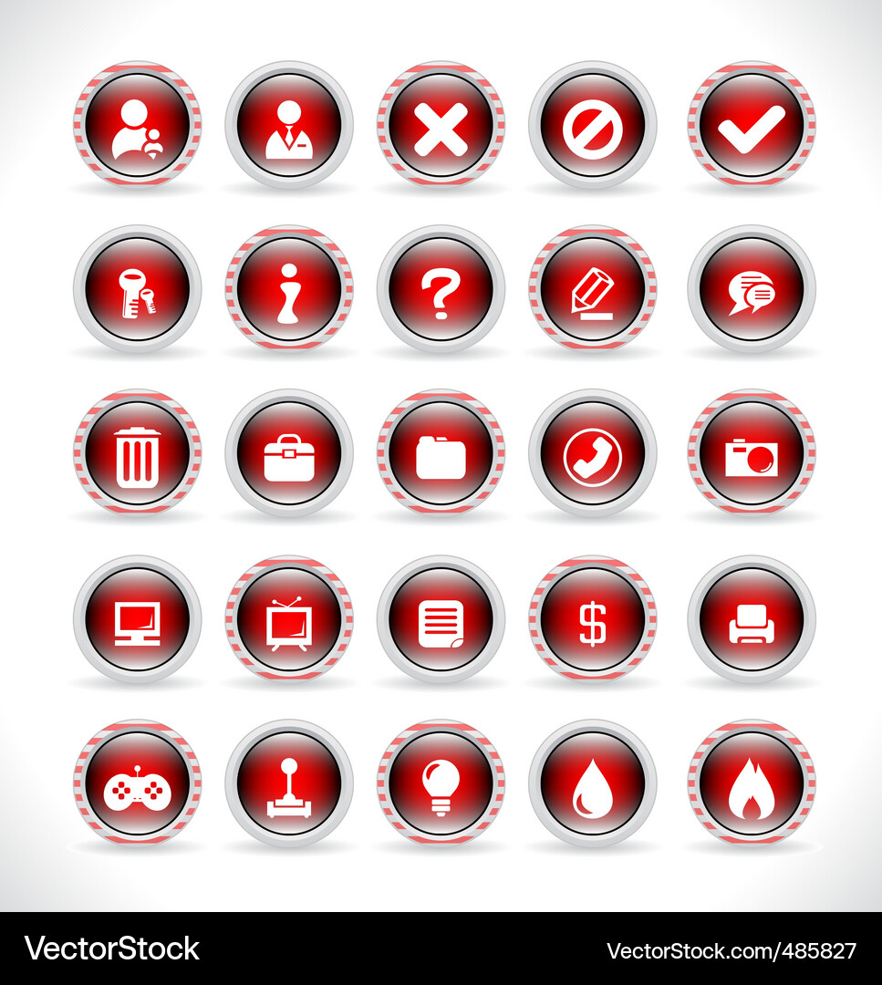 Website interface buttons Vector Image