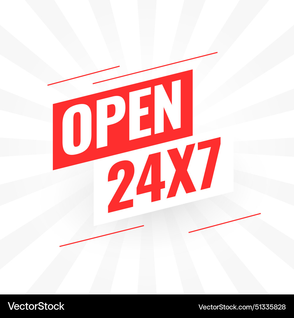 24 hours and 7 days open service assistant 24 hours and 7 days open service assistant vector image