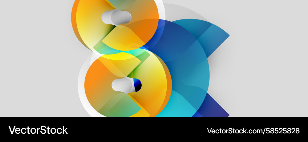 Abstract graphic design features overlapping Vector Image