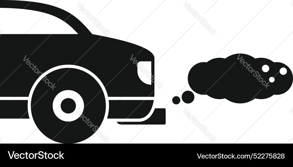 Auto emittieren Abgase Verschmutzung Konzept Icon Auto emittieren Abgase Verschmutzung Konzept Icon vektorbild