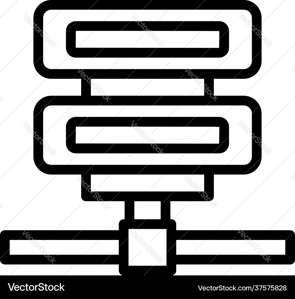 Big data server icon outline style Big data server icon outline style vector image