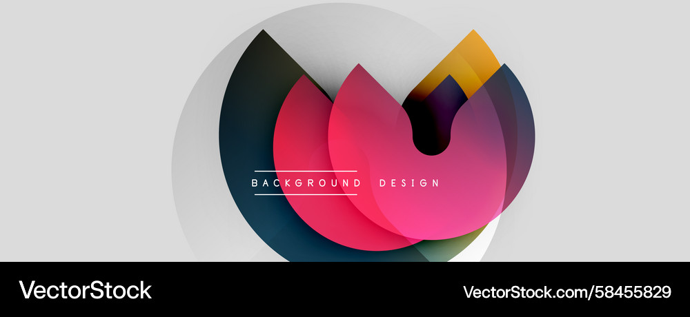 Abstract colorful shapes overlap creating dynamic Abstract colorful shapes overlap creating dynamic Vector Image