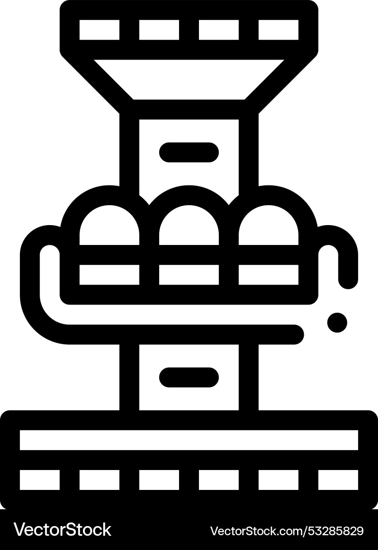 Drop tower icon thin linear style design isolated Drop tower icon thin linear style design isolated vector image