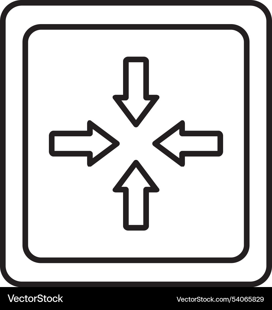 Exit full screen line icon design Vector Image