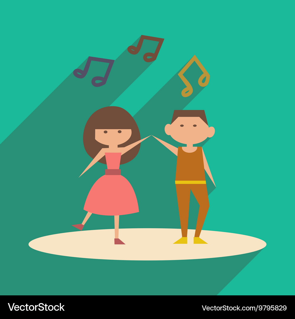 Flat with shadow icon and mobile application Vector Image