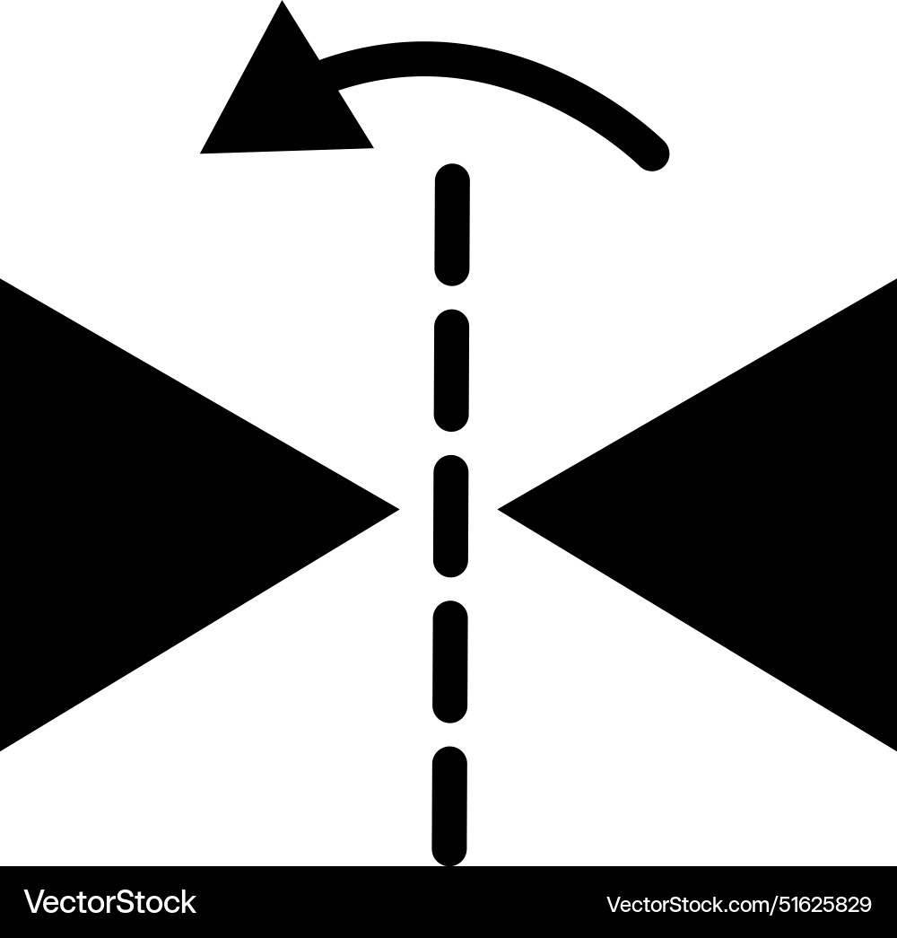 Horizontal flip line icon button mirror Horizontal flip line icon button mirror vector image