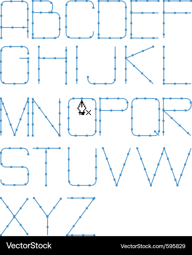 Line font Vector Image