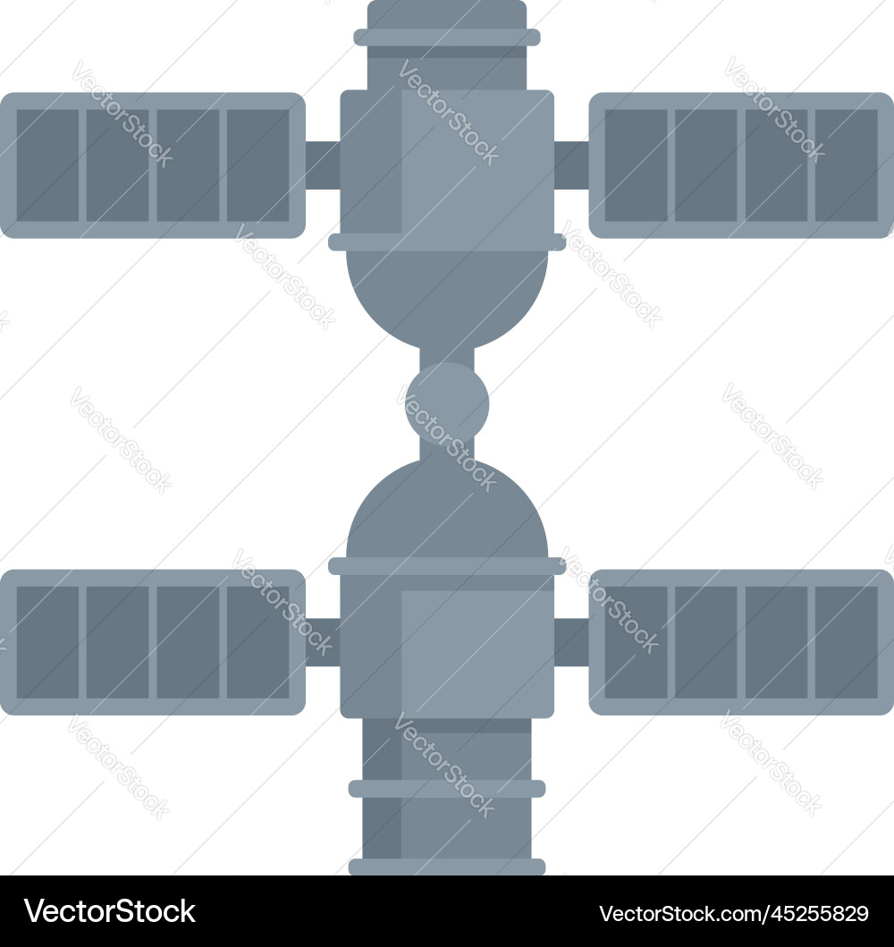 Science space station icon flat mars Science space station icon flat mars vector image