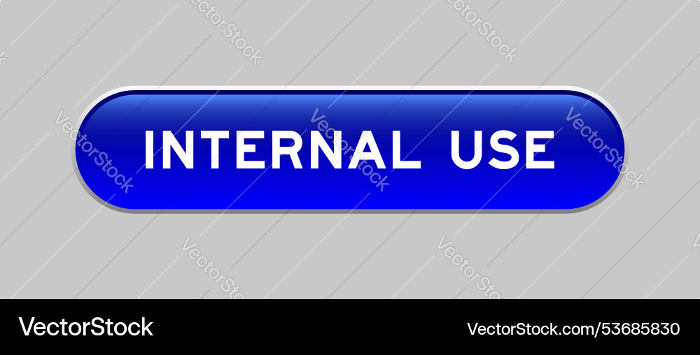 Blue color capsule shape button with word Blue color capsule shape button with word Vector Image