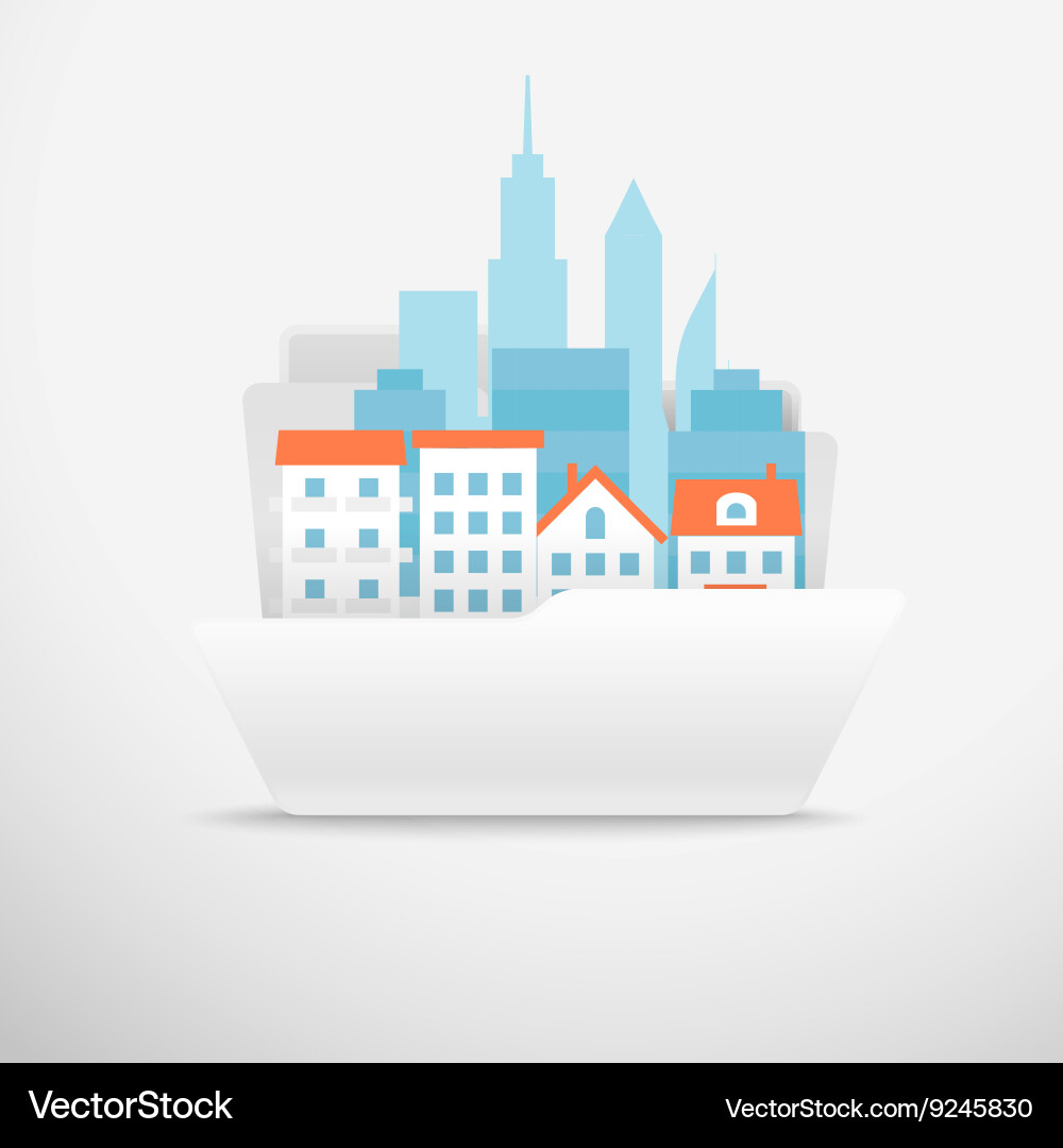 Computer interface folder open illus Vector Image