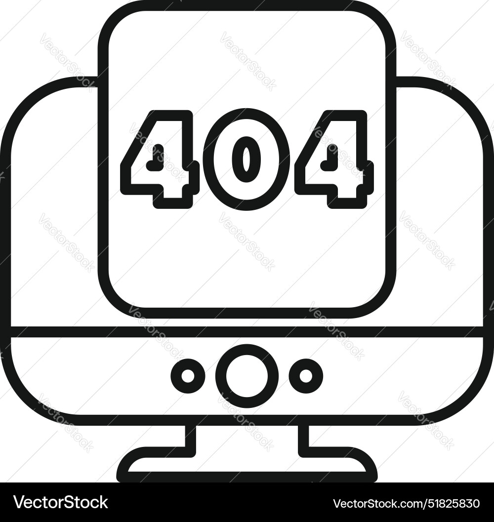 Desktop-Computer mit 404 Fehlermeldung Symbol Desktop-Computer mit 404 Fehlermeldung Symbol vektorbild