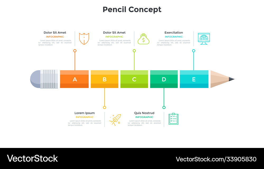 Flat infographic template Flat infographic template vector image