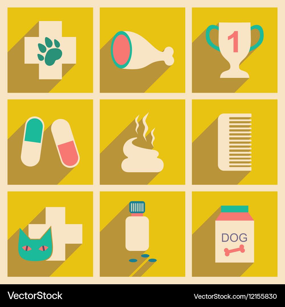 Flat with shadow concept and mobile application Vector Image