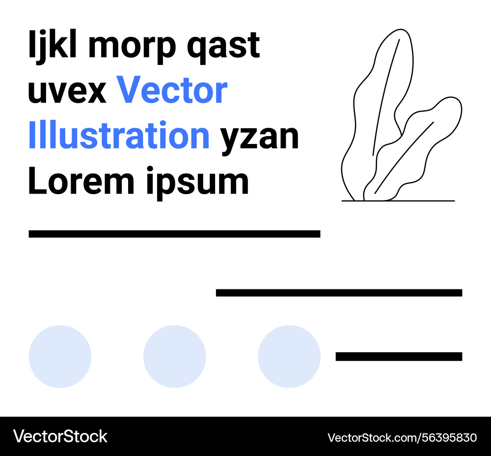 Minimalistic layout with text lines abstract Minimalistic layout with text lines abstract vector image
