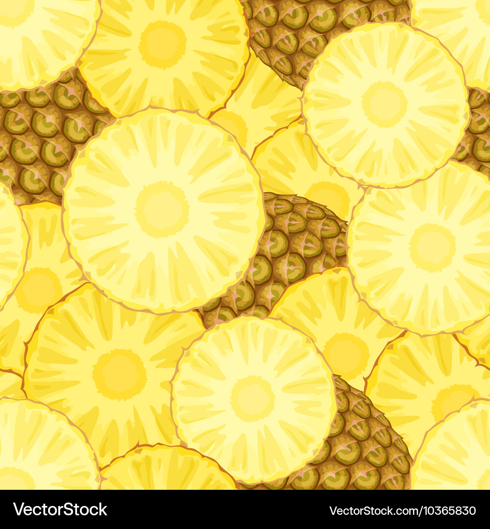 Seamless pattern with pineapple vector image