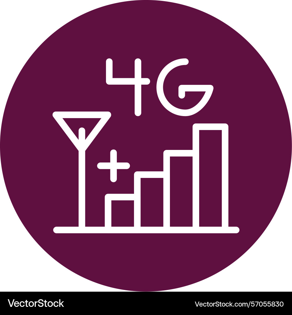 Signal line circle style icon design Vector Image
