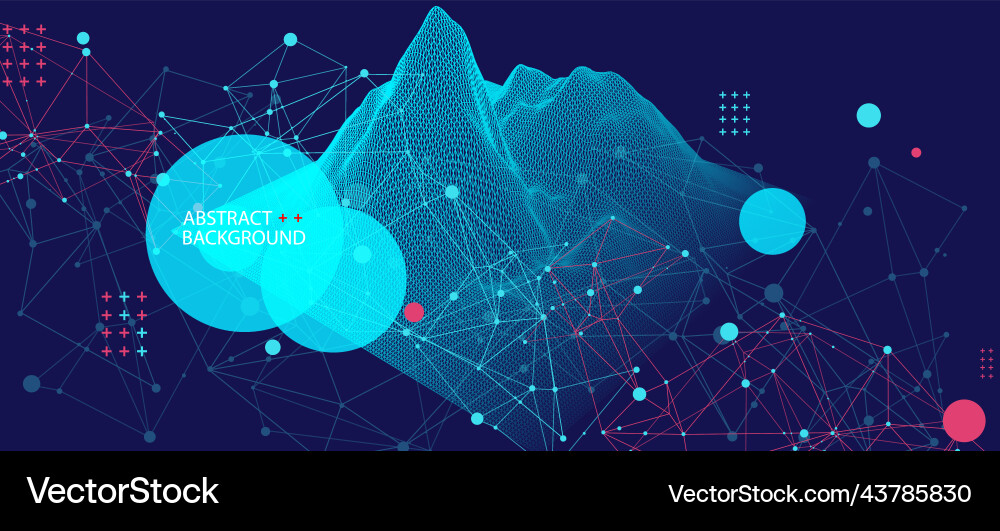 Template for science and technology presentation vector image