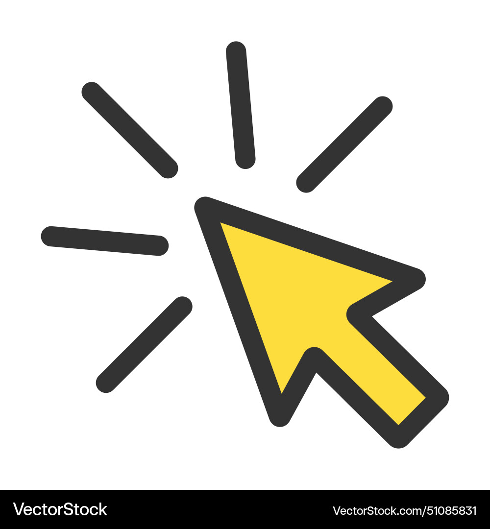Click icon arrow mouse web button cursor digital vector image