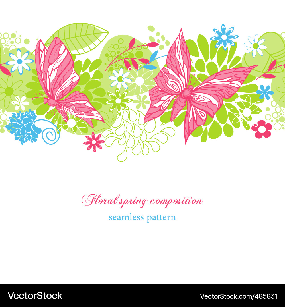 Floral Spring Pattern vector image