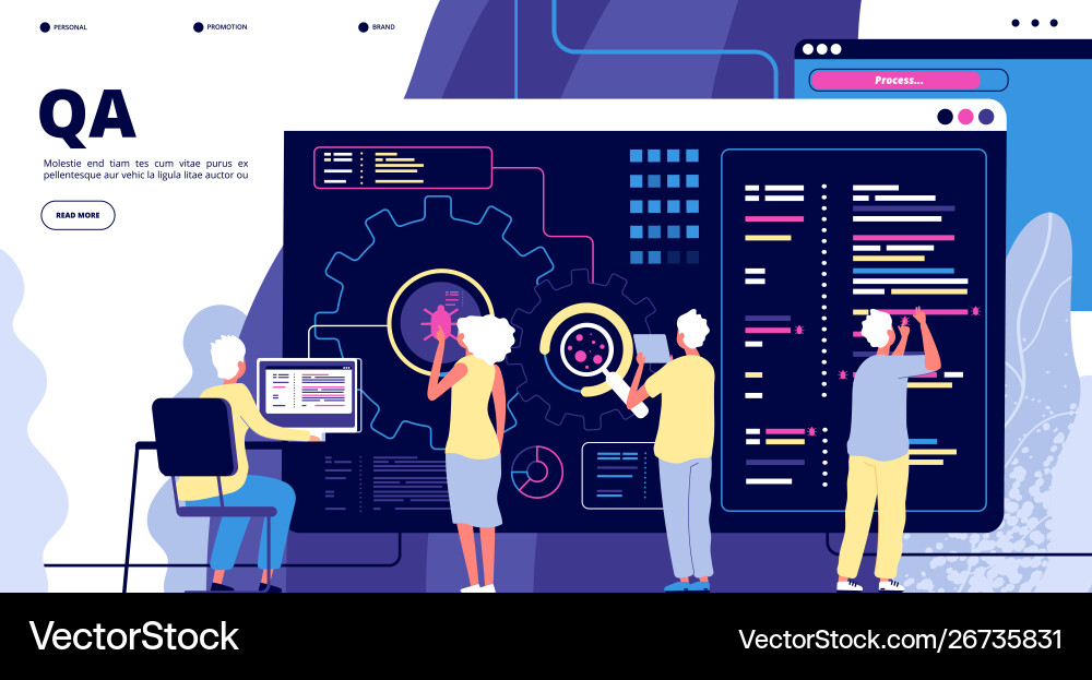QA Software Testing Quality Assurance vector image